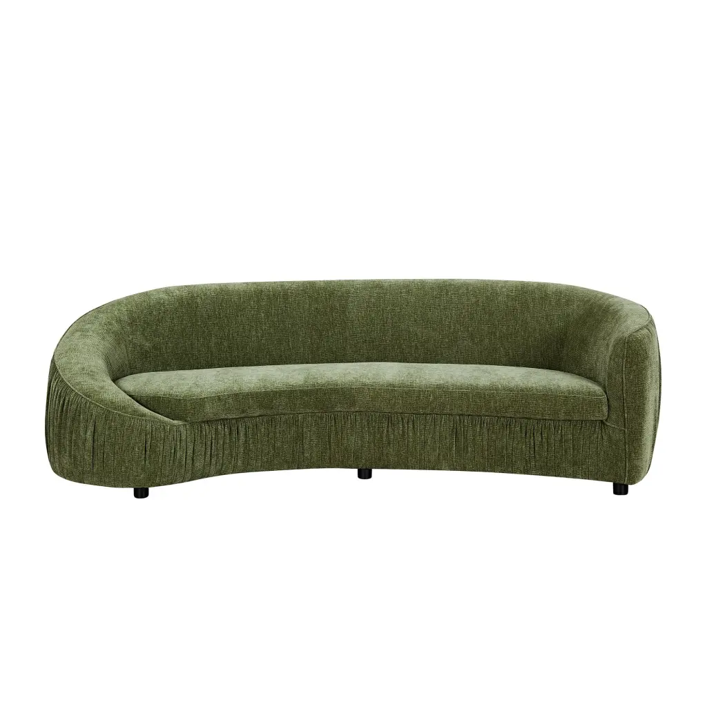 92.13 Inch Modern Curved Influenced Sofa Couch - Upholstered Living Room Furniture justone