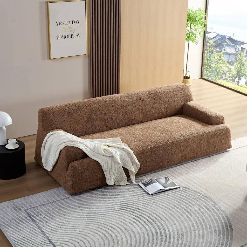Wks9 Camel Sofa Modern Simplicity Solid Timber Frame Long Lasting Material momore home