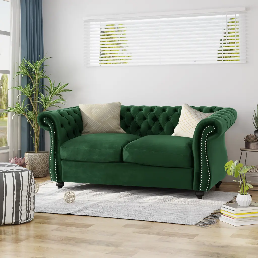 Emerald Velvet 2 Seat Sofa - Modern Living Room Furniture nh-vivalux