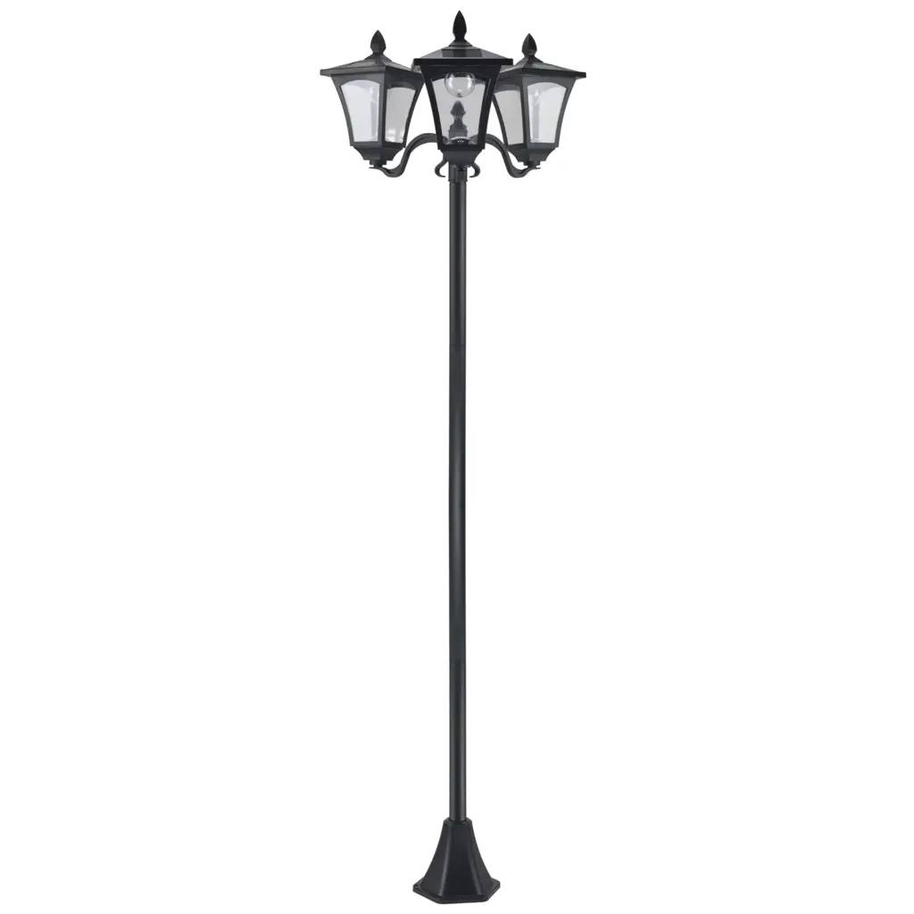 Outsunny 72 Inch Solar Lamp Post Triple Head All Weather Outdoor Street Light aosom business
