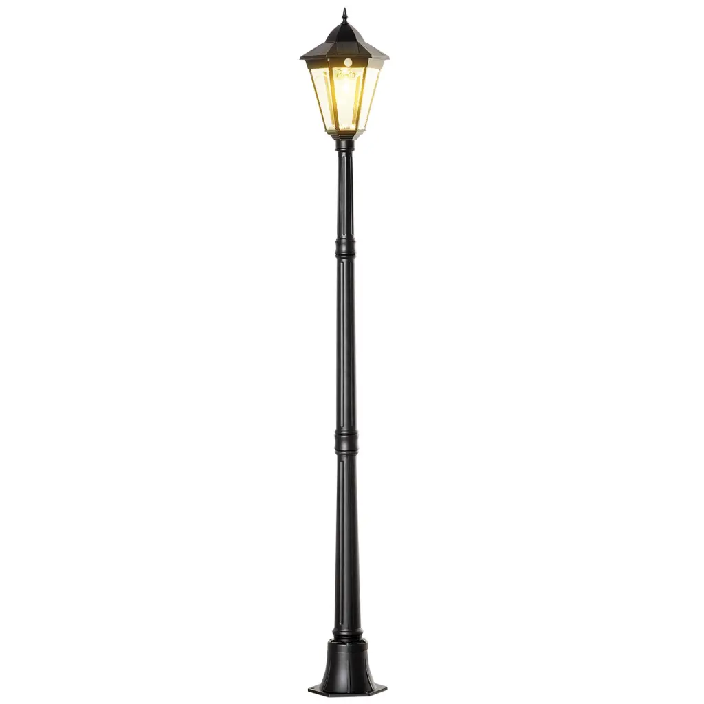 Outsunny 77" Solar Lamp Post Light - Water Resistant Outdoor Vintage Light aosom business