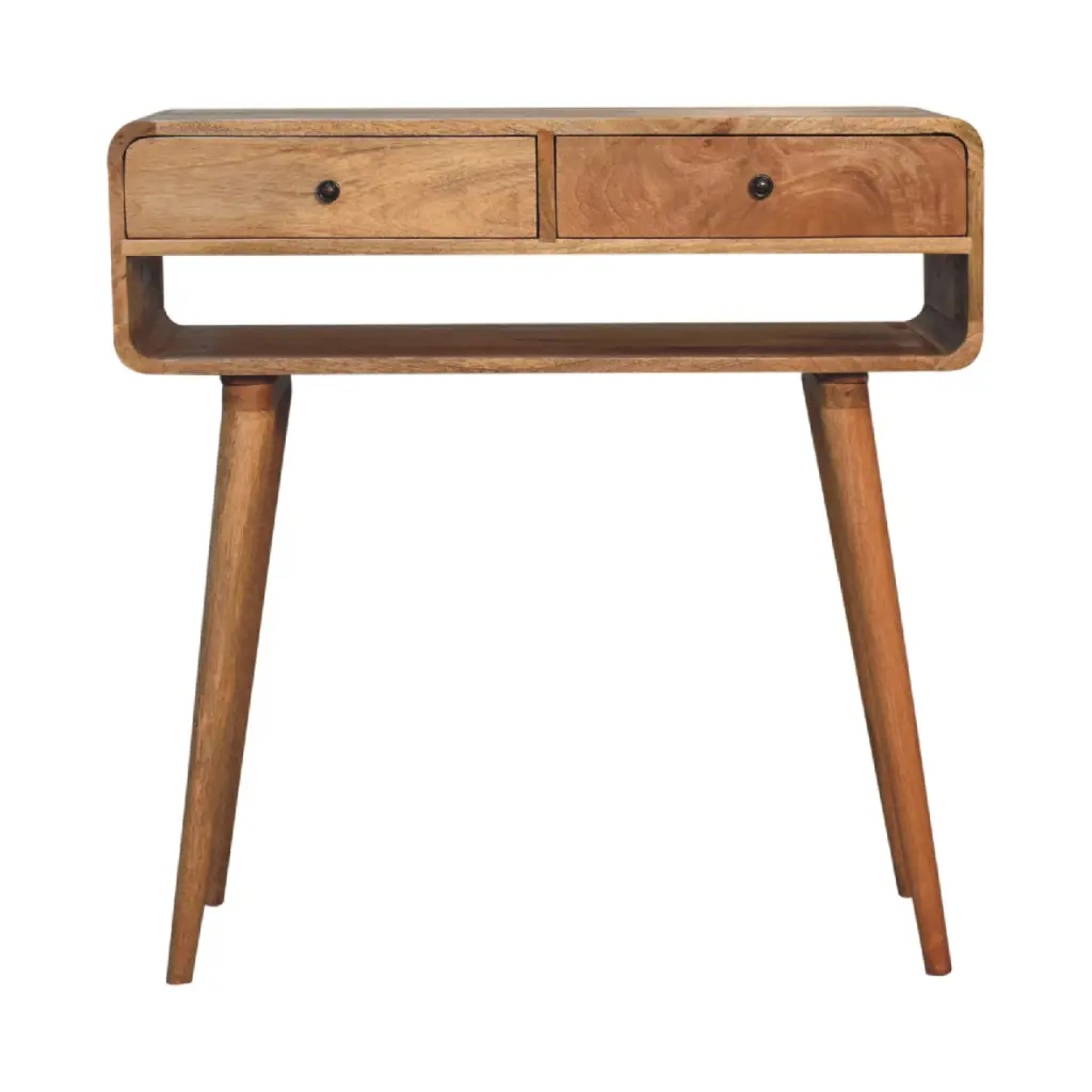 Sonata Console Table Solid Oak Wood Entryway Table artisan furniture
