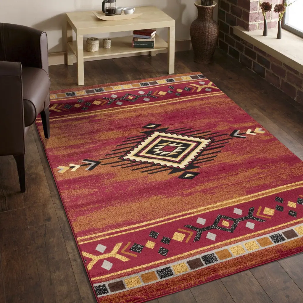 Tribes Gc Yls4002 Red 5 Ft. 3 . X 7 Ft. 3 . Southwest Area Rug icona home decor
