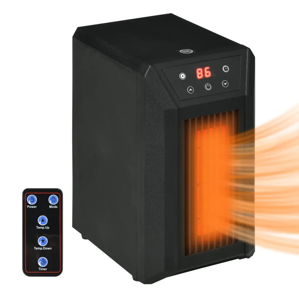 1500W Electric Space Heater Indoor Use - Fast Heating Travel Friendly aosom business