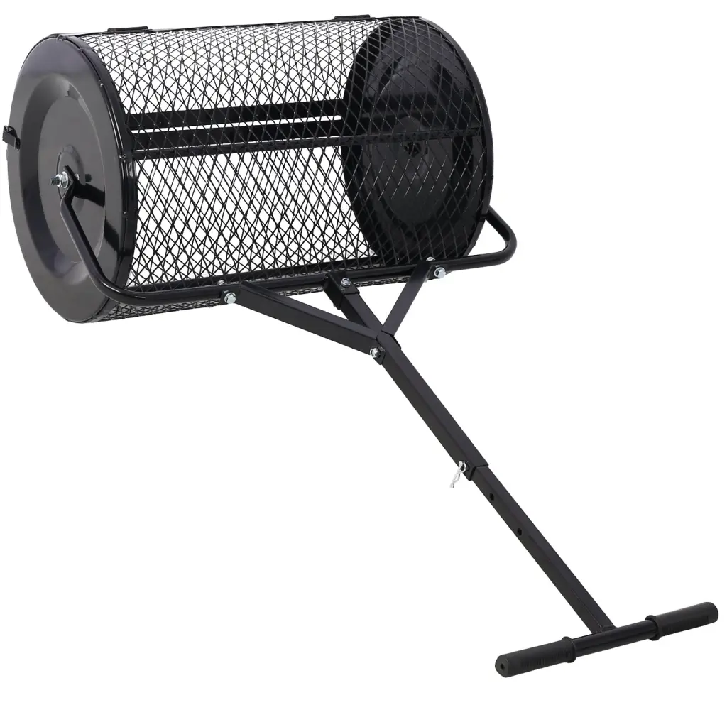 Peat Moss Spreader 24 Inch Compost Spreader Metallic Mesh and T Shaped Handle g-h