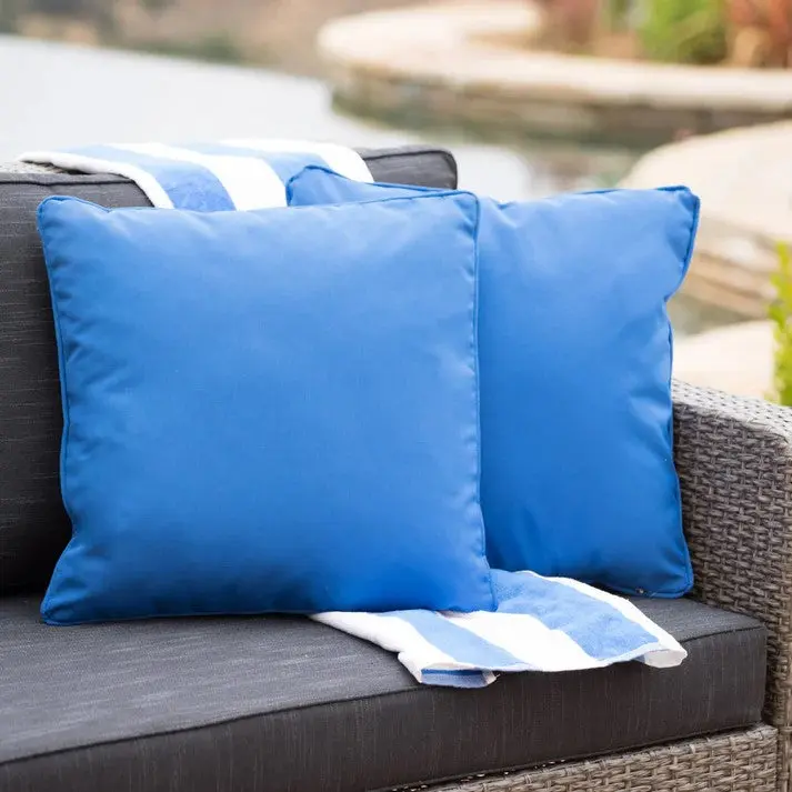 Coronado Square Pillow Blue Material Decorative Throw Pillow Sofa Bed nh-kisa