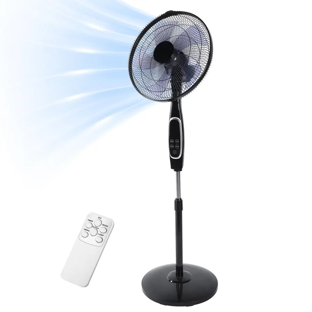 16 Inch Stand Fan Remote Control Customizable Height 3 Speed Settings w1134dhs