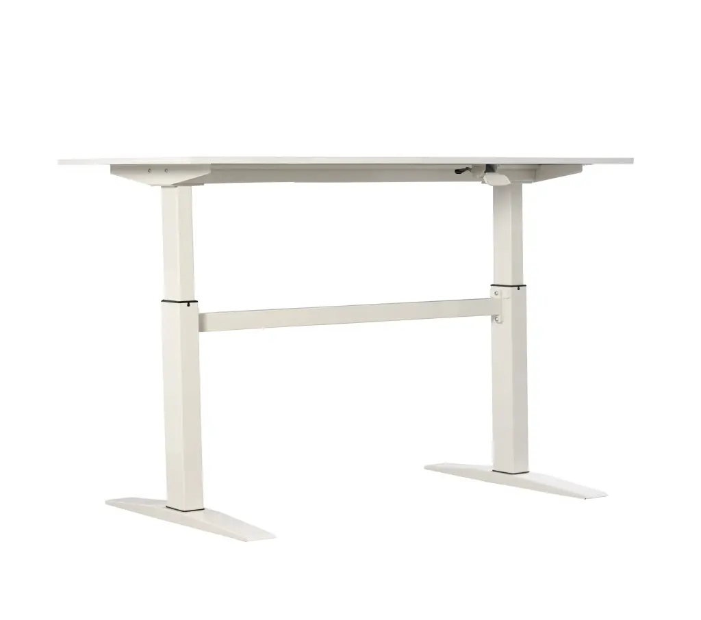 47 Inch Tech Desk Standing Adjustable Height Customizable Desk White Casters new spec furniture