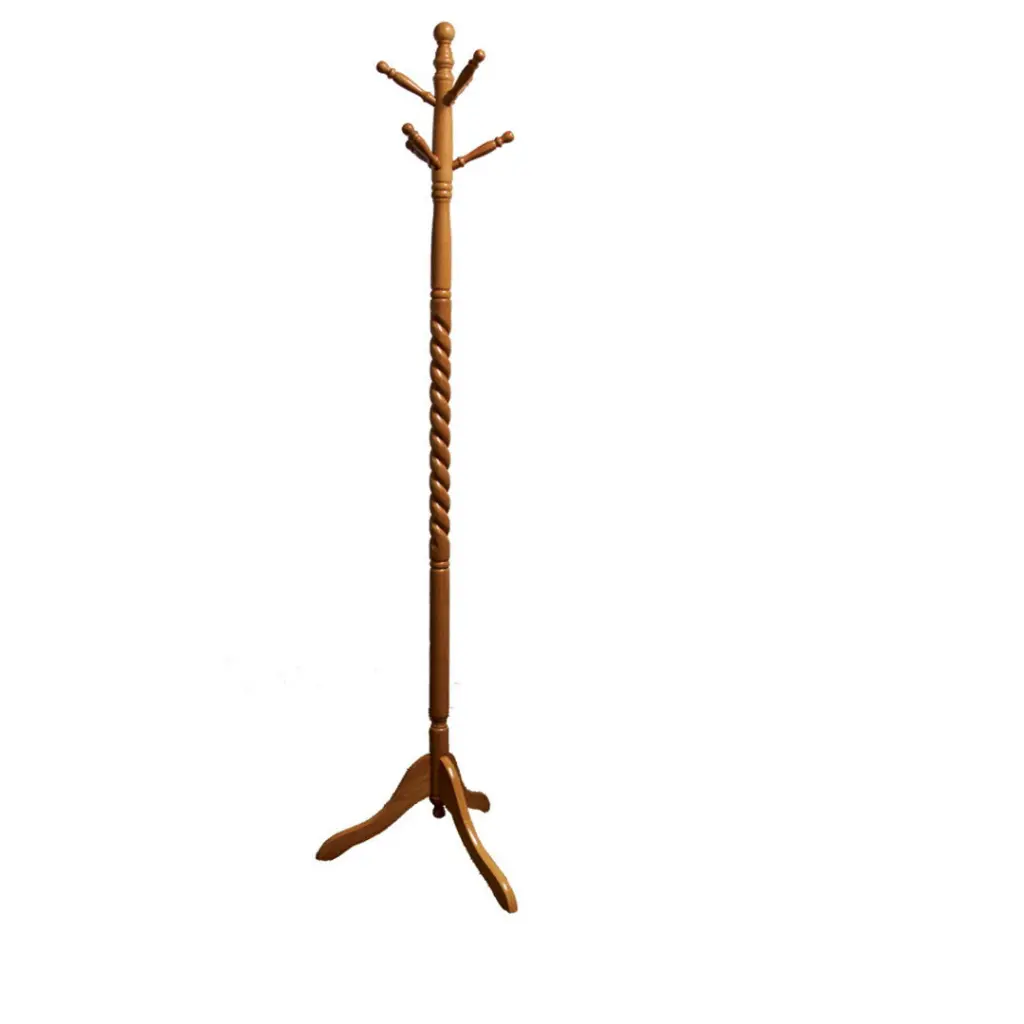 71.5 Tall Timberen Standing Coat Rack Twist Design Natural Finish Brown california home