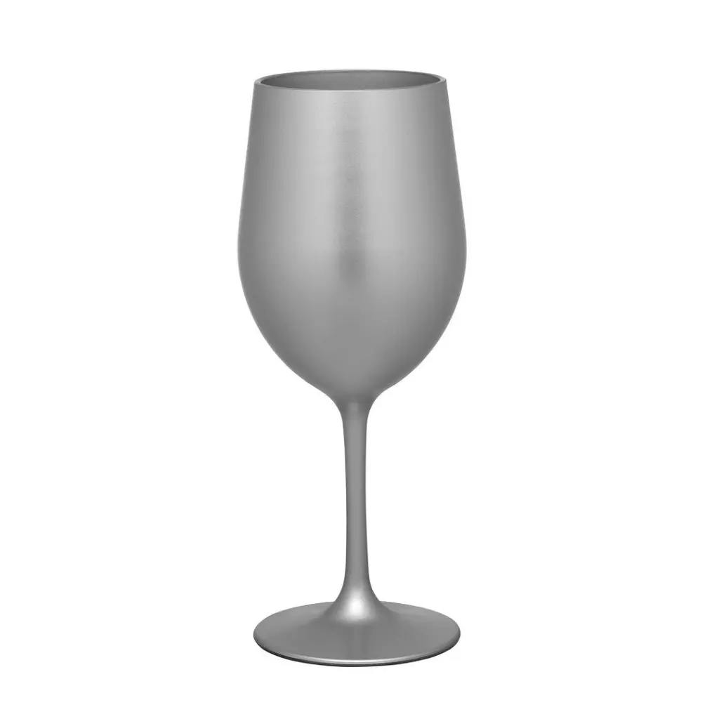 Set 4 Metallic Shiny Polymer Wine Glasses BPA Free 12Oz california drinkware