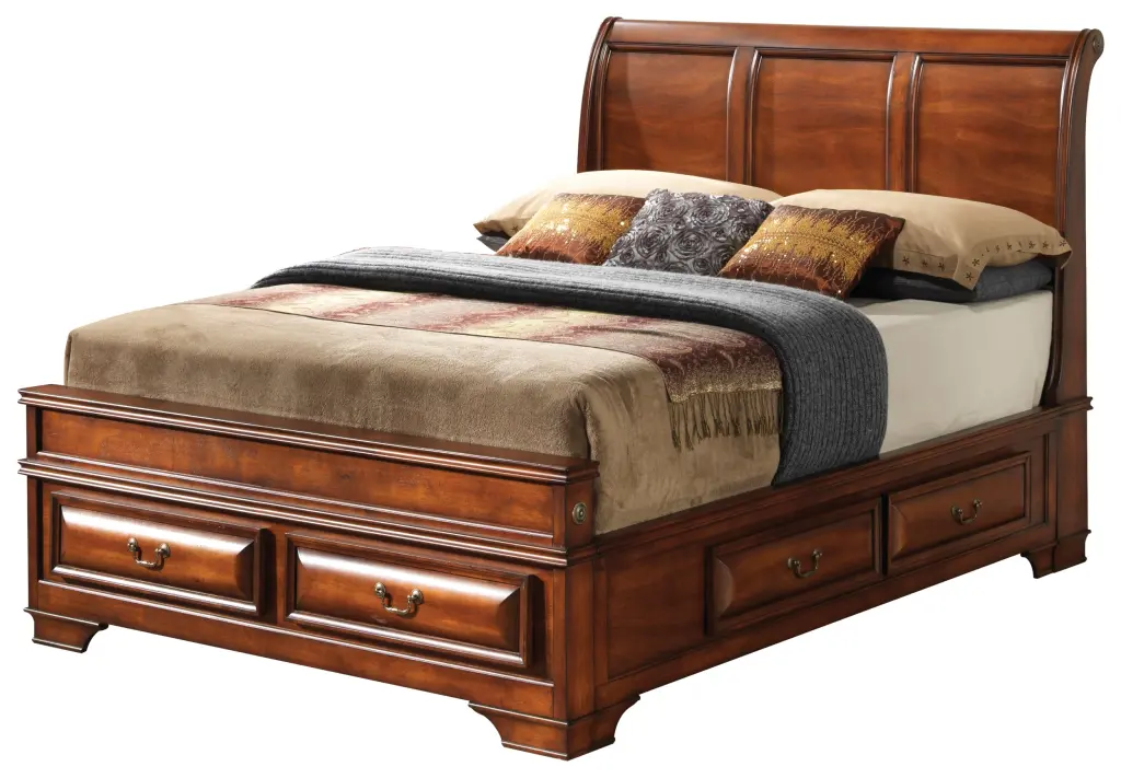 Lavita G8850A King Storage Bed Oak Particle Board glory furniture
