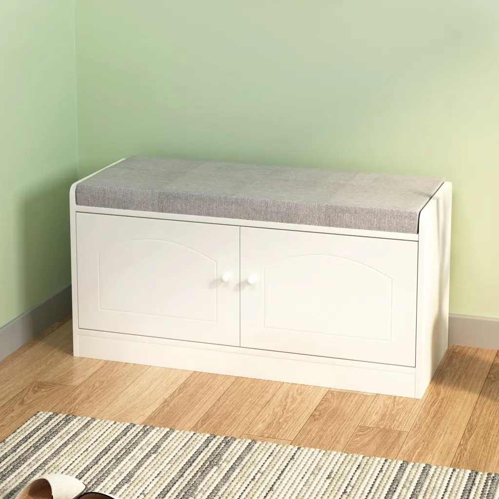 Shoe Storage Bench 2 Door Cabinet Entryway familyroom furnitures