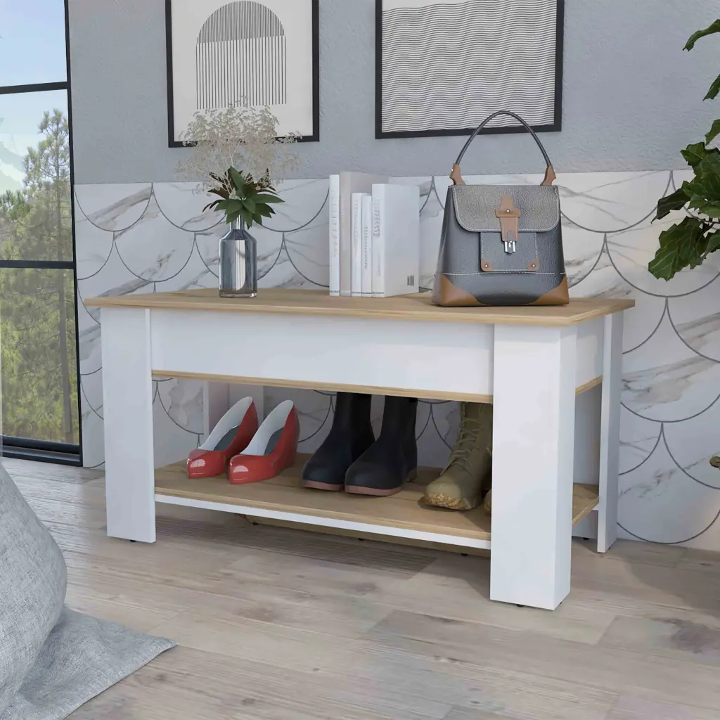 Daffodil Bench Liftable Top and Lower Panel Multicolor Bedroom Contemporary fm furniture