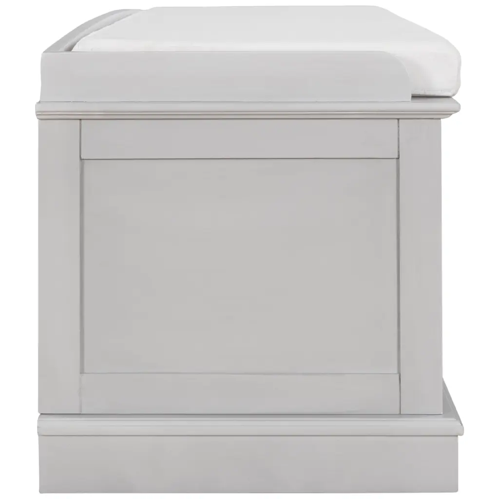 Storage Bench 4 Doors and Customizable Shelves Shoe Bench Removable Cushion trexm