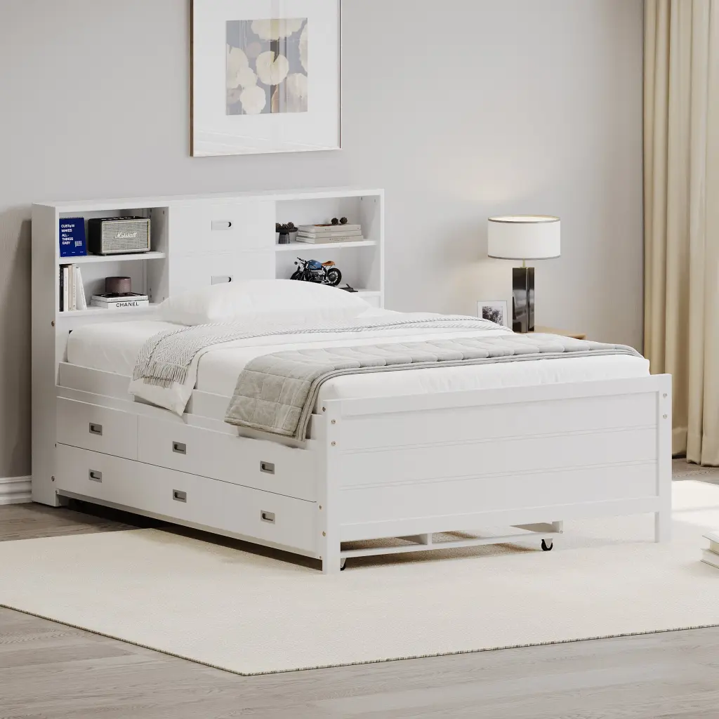 Bs324279Aak Box2 White Solid Timber MDF Storage Box bed best