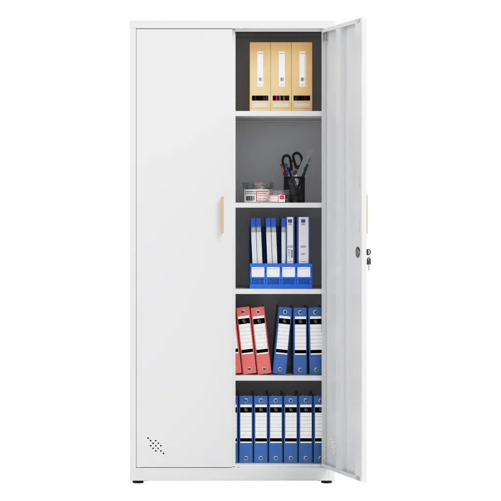 High Storage Cabinet 2 Doors and 4 Partitions Organization histeel