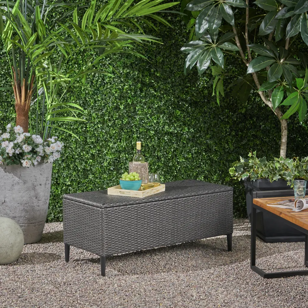 Rupert Storage Grey Rattan Cabinet nh-gardenpara