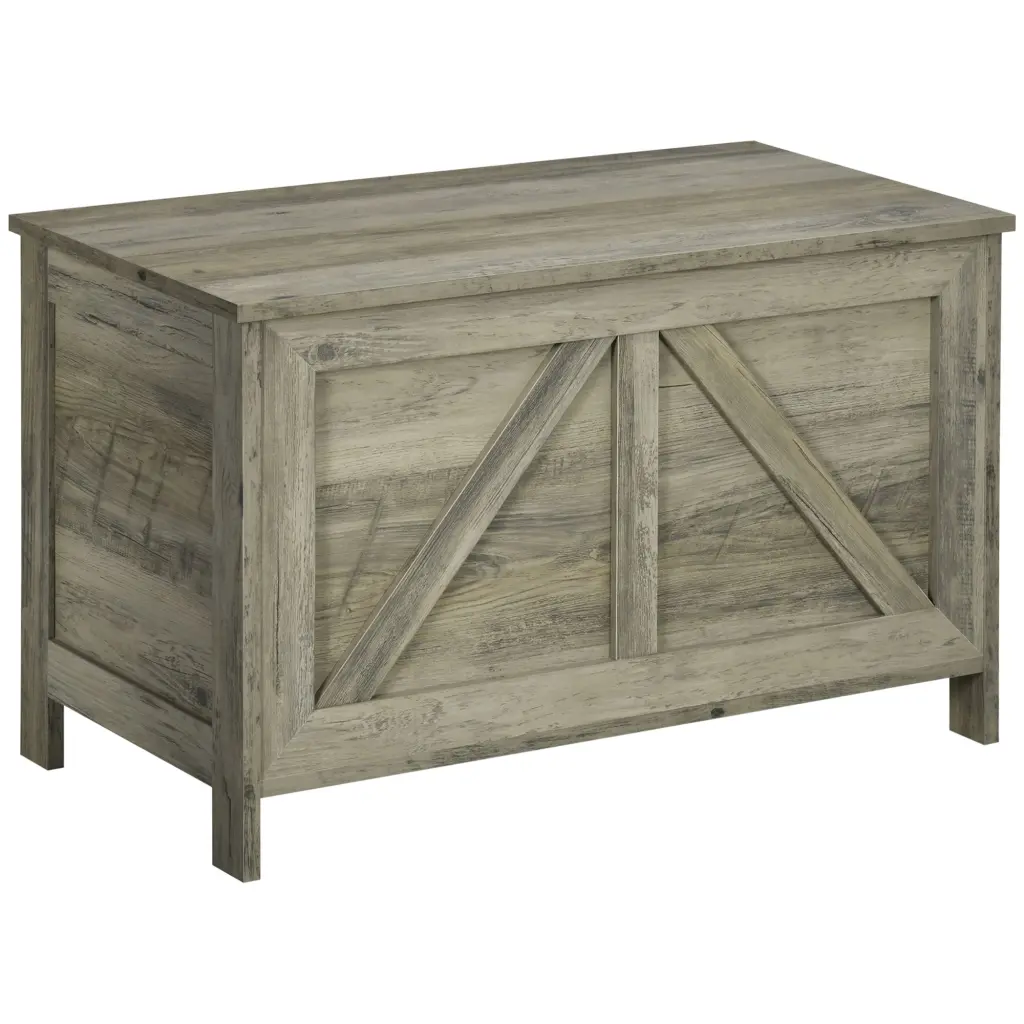 30 Inch Farmhouse Storage Chest Lift Top Box Organizer Security Hinge aosom business