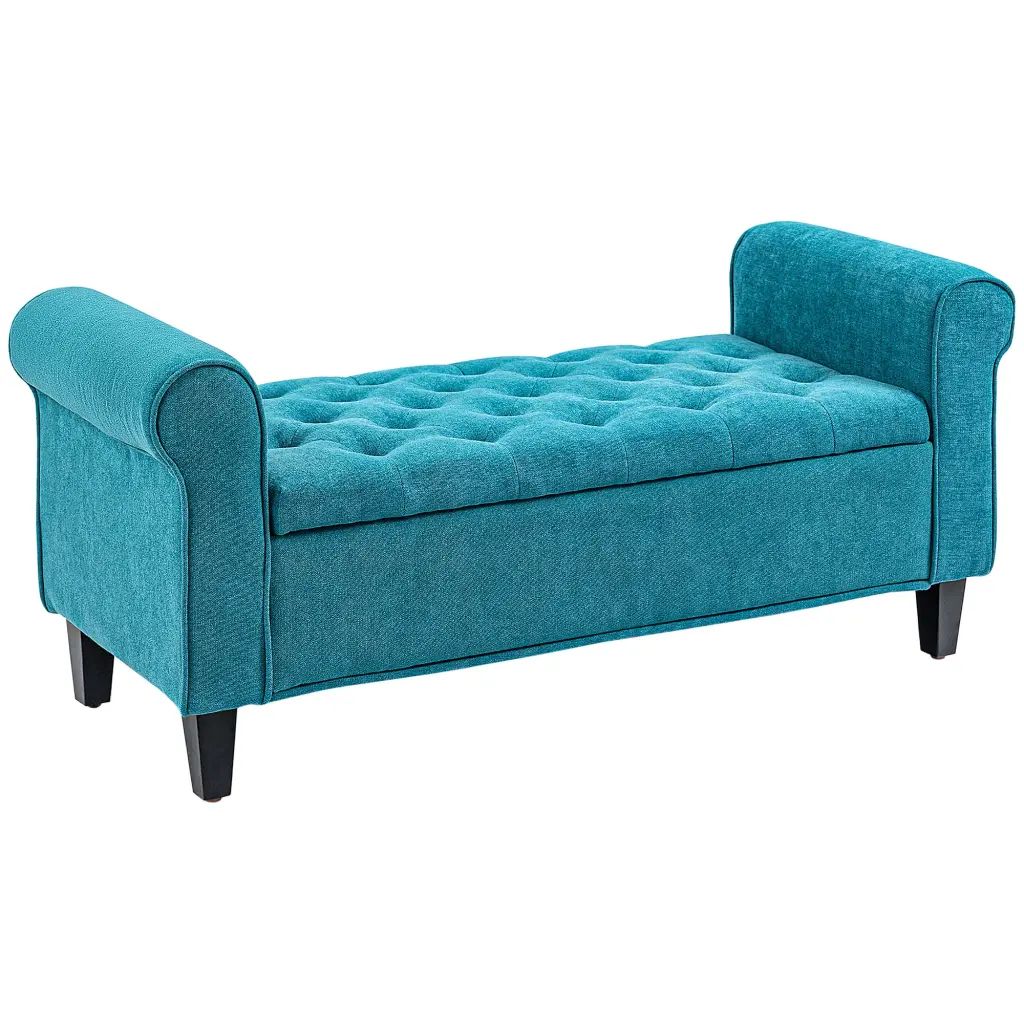 Homcom 50 Inch Storage Ottoman Bench Upholstered End Bed Bench Room aosom business