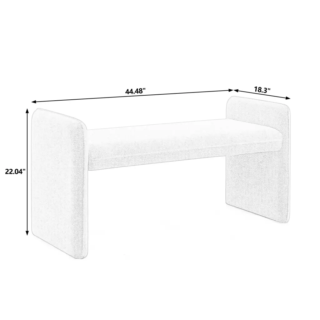 Bedroom Storage Stool Linen Material Large Storage Space Multi Functional chuangyuan smart home