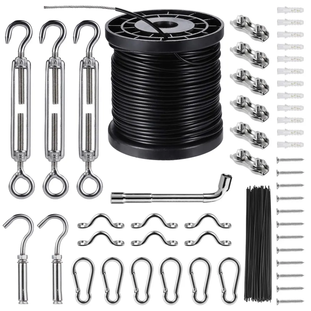 String Lights Hanging Kit Globe String Lights Suspension Kit Outdoor Lighting w2181
