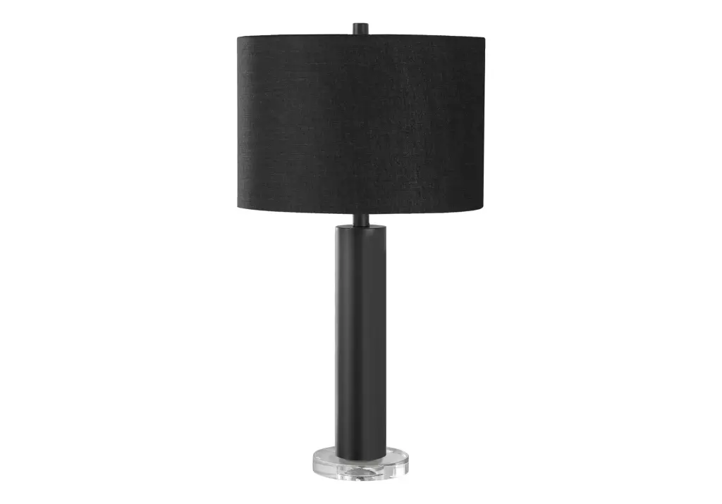28 Inch Black Metal Table Lamp Black Shade Contemporary Lighting 8th street living