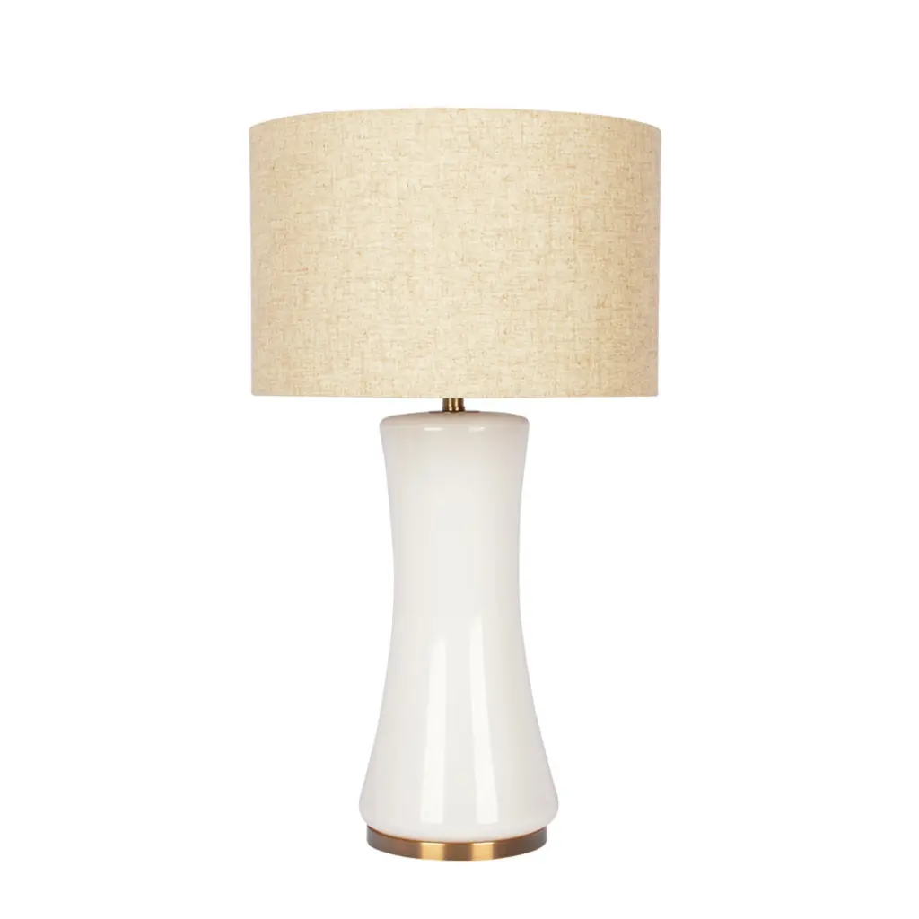 Cascade Crystal Lamp Precious Metal Base Off White Crystal Table Lamp Natural Light ashcroft furniture
