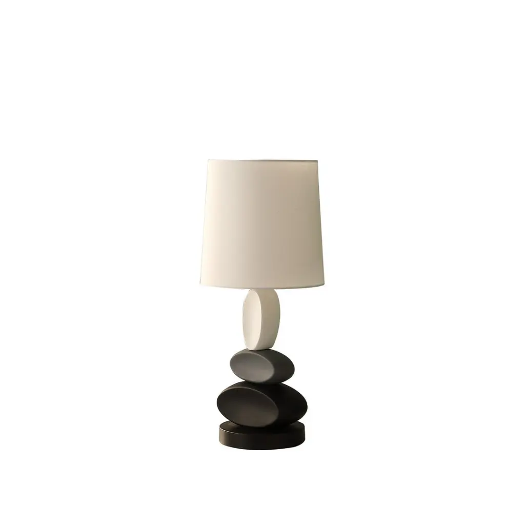 19 Inch Coastal Como Modern Stacked Metal Table Lamp california home