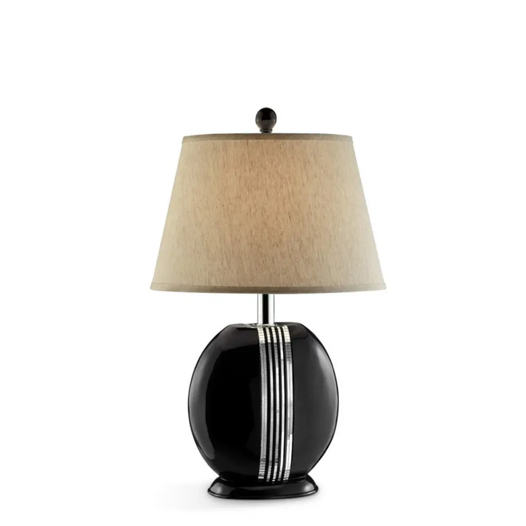 28 Inch Tall Polyresin Table Lamp Obsidian Dark Espresso Finish Living Room california home