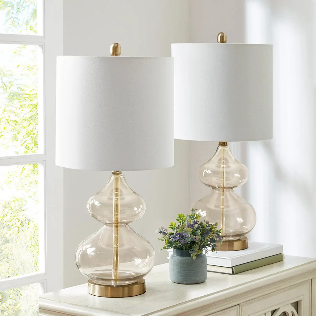 Ellipse Curved Crystal Table Lamp Set 2 Modern Lighting jla