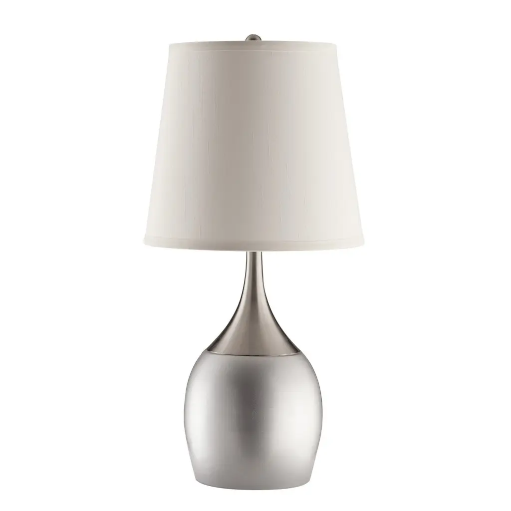 Modish Metal Table Lamp Silver Set 2 Modern Silver Lamps royal hampton