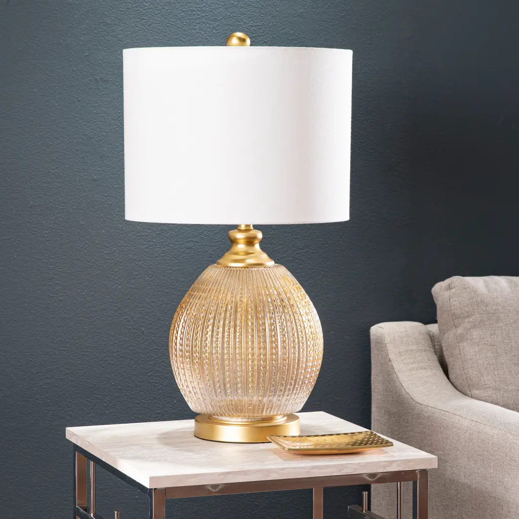 Villanda Table Lamp Precious Metal Crystal Base sei
