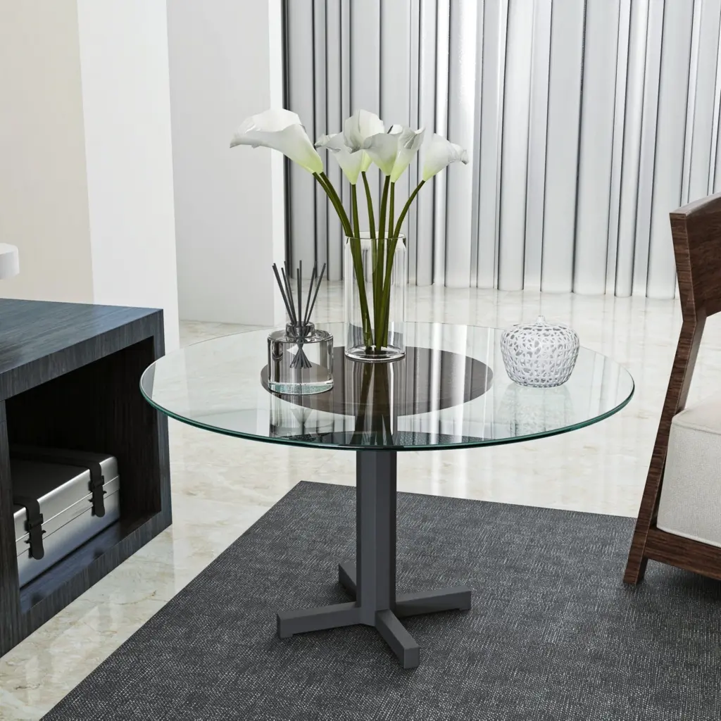 24 Inch Round Tempered Glass Table Top 1/4 Inch Thick Dining or Coffee Table sya furniture