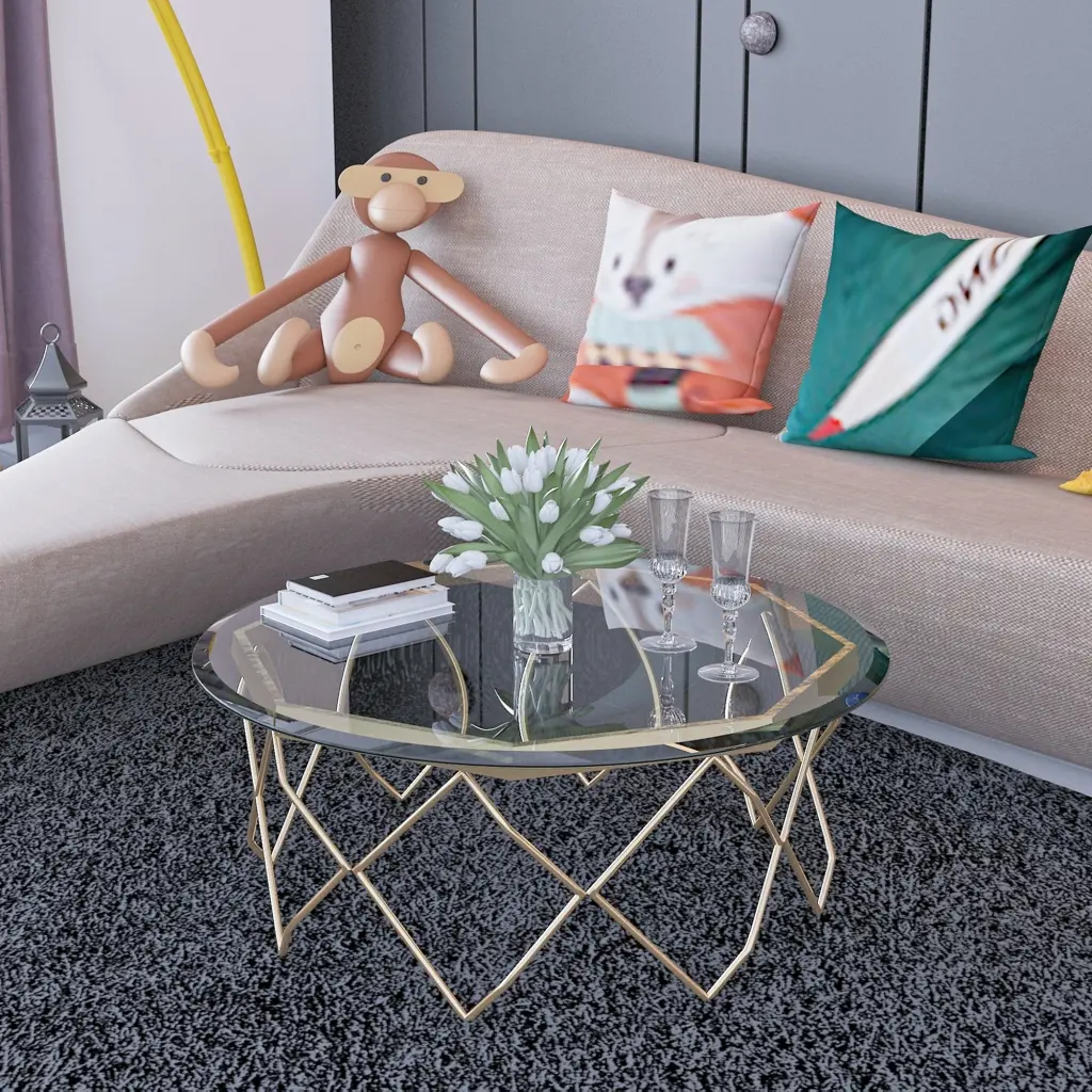 36 Inch Round Tempered Glass Table Top 1/2 Inch Thick Beveled Edge sya furniture