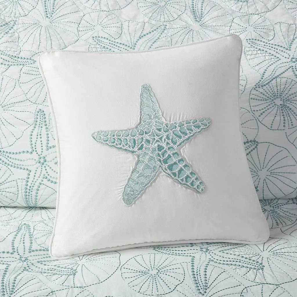 Square Pillow White 16x16 Inches White Cotton Decorative Throw Pillow jla