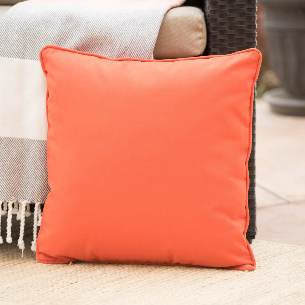 Coronado Square Pillow Orange Decorative Throw Pillow nh-kisa