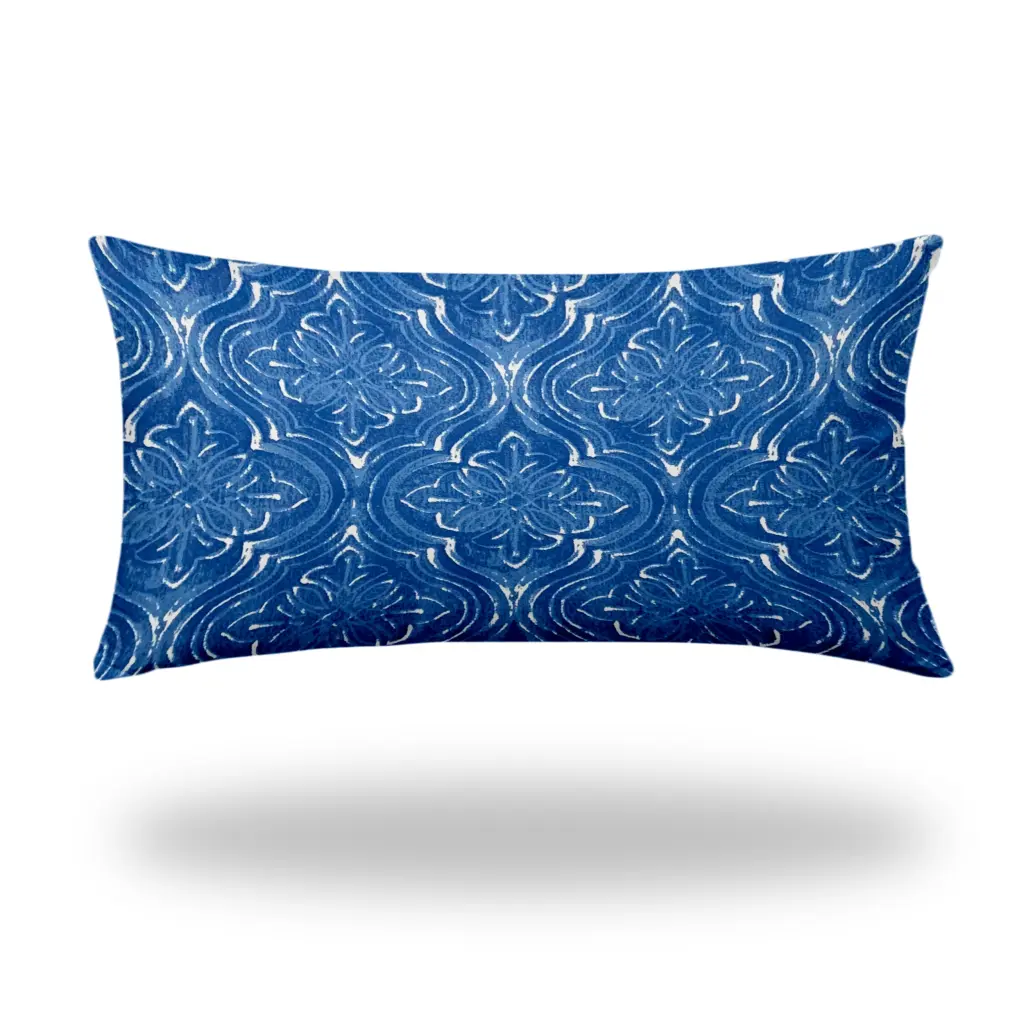 Atlas Indoor Outdoor Soft Royal Pillow Zipper Cover 12X24 Multi usa made pillow and pouf