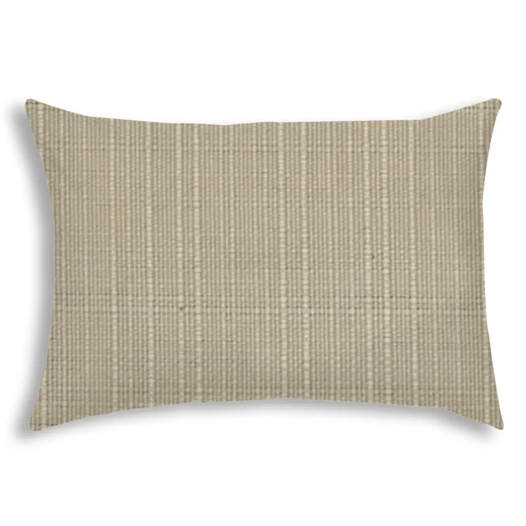 Forma Natural Indoor Outdoor Pillow Sewn Closure Beige Polyester usa made pillow and pouf