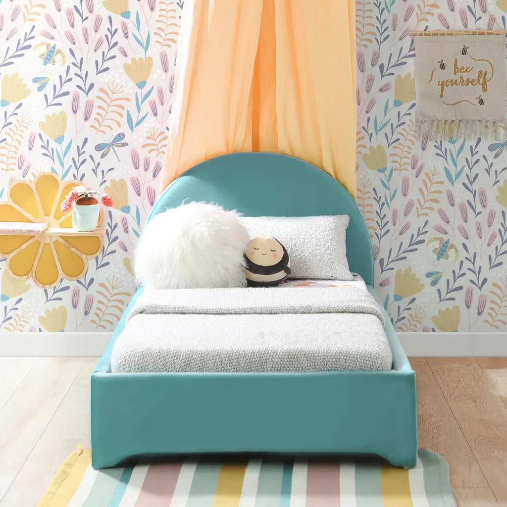 Uma Toddler Bed Sea Foam Seafoam Material Safe Kids Bed b2714