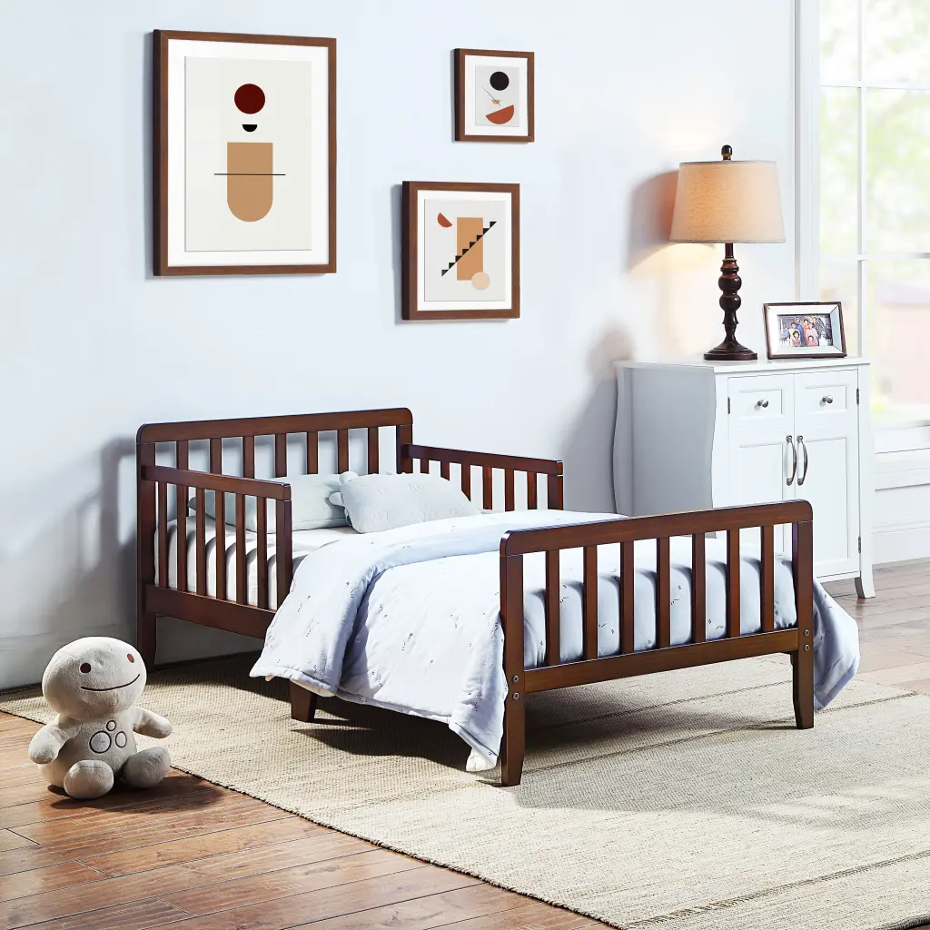 Jax Toddler Bed Walnut Solid Timber Kids Bed Toddlers simple living