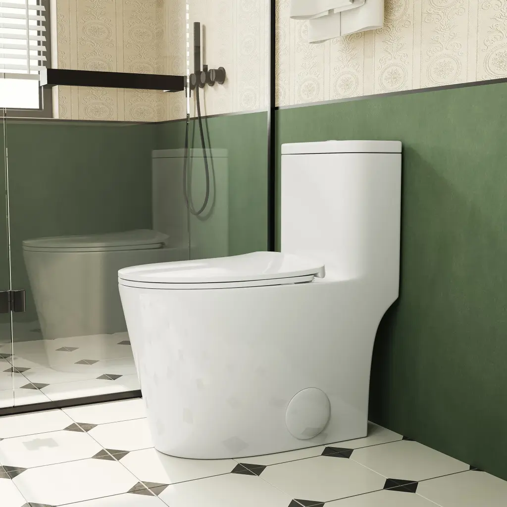 1.1-1.6 GPF Elongated Comfort Height One Piece Floor Mounted Toilet bothwa home llc
