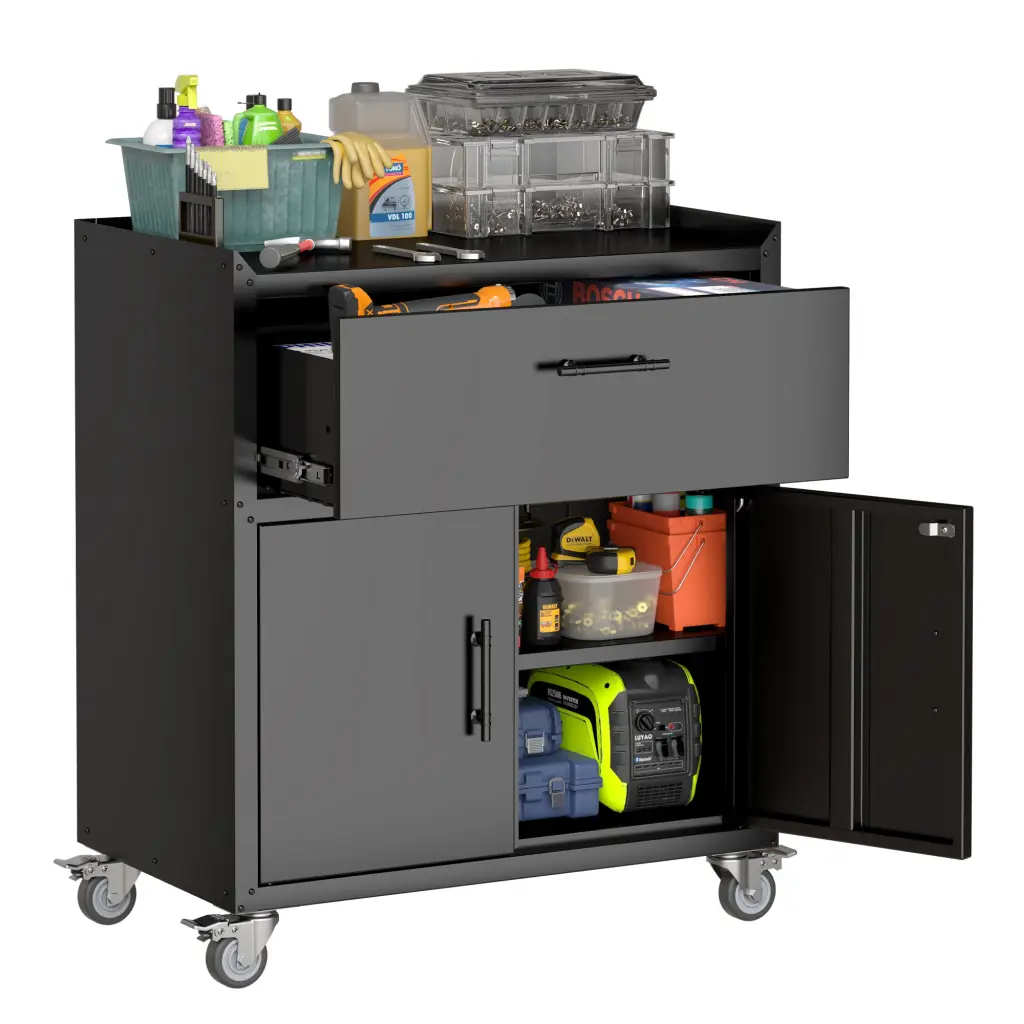 2 Door 1 Drawer Tool Cabinets Garage Lockable Garage Storage Cabinet morgie