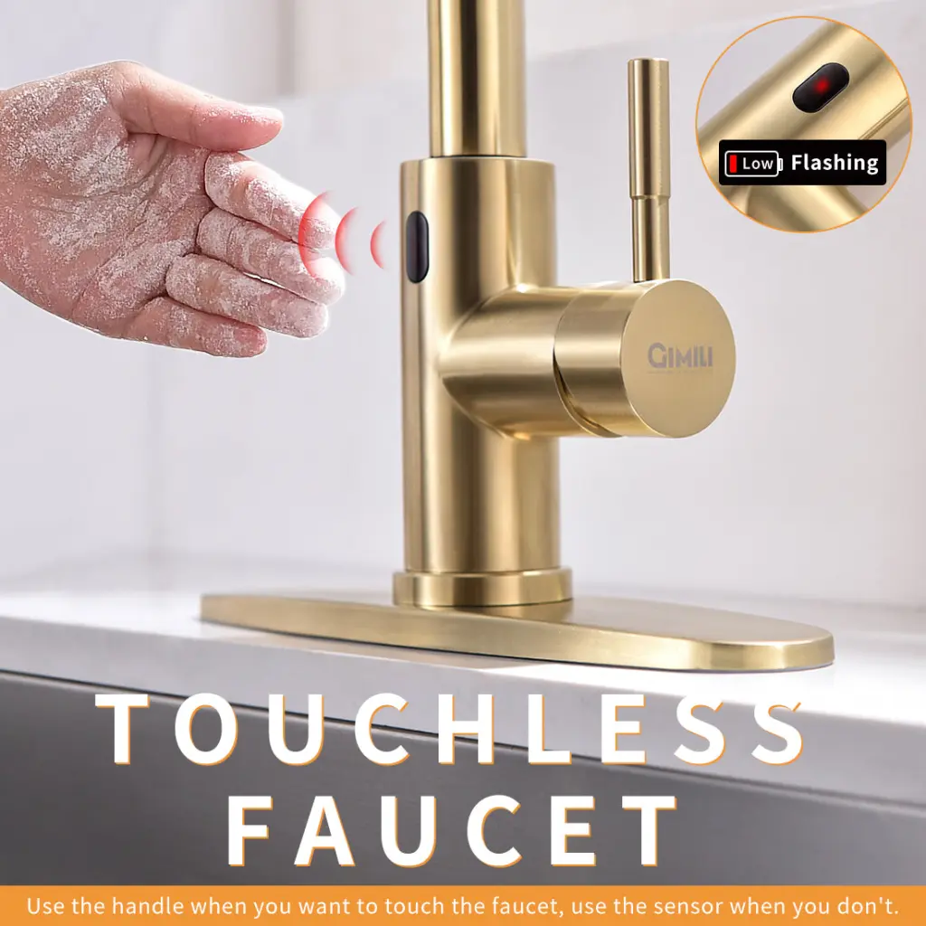 Touchless Kitchen Faucet Hands Free Automatic Intelligent Kitchen Faucet Motion Sensor flg