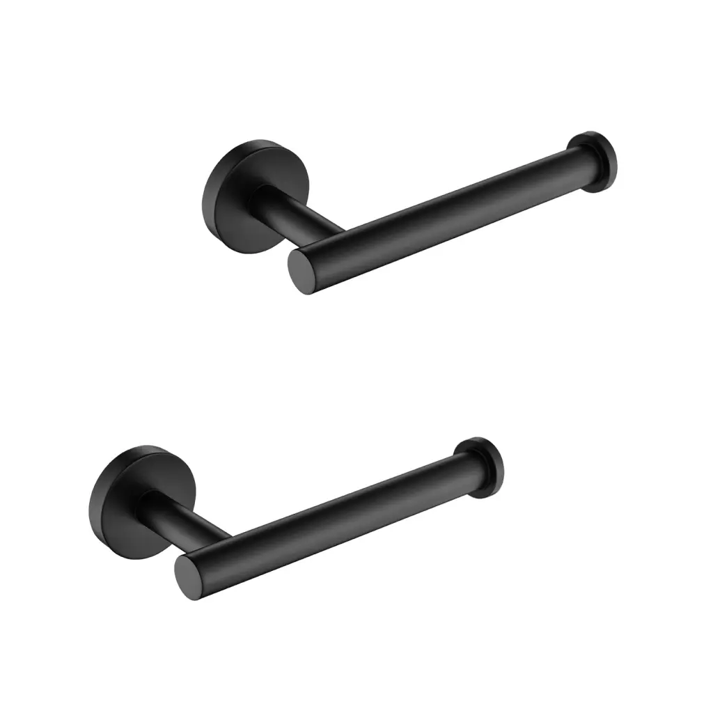 2 Pack Bathroom Paper Towel Holder Wall Mount Matte Black Stainless Steel w2287