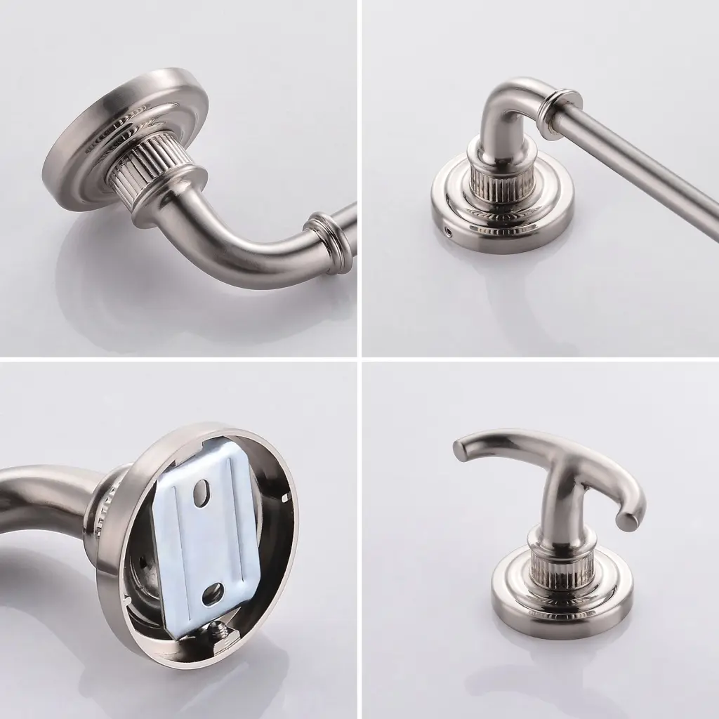 Bathroom Hardware Set Brushed Nickel 4 Pieces Bathroom Towel Rack 24 Inch Storage rnb