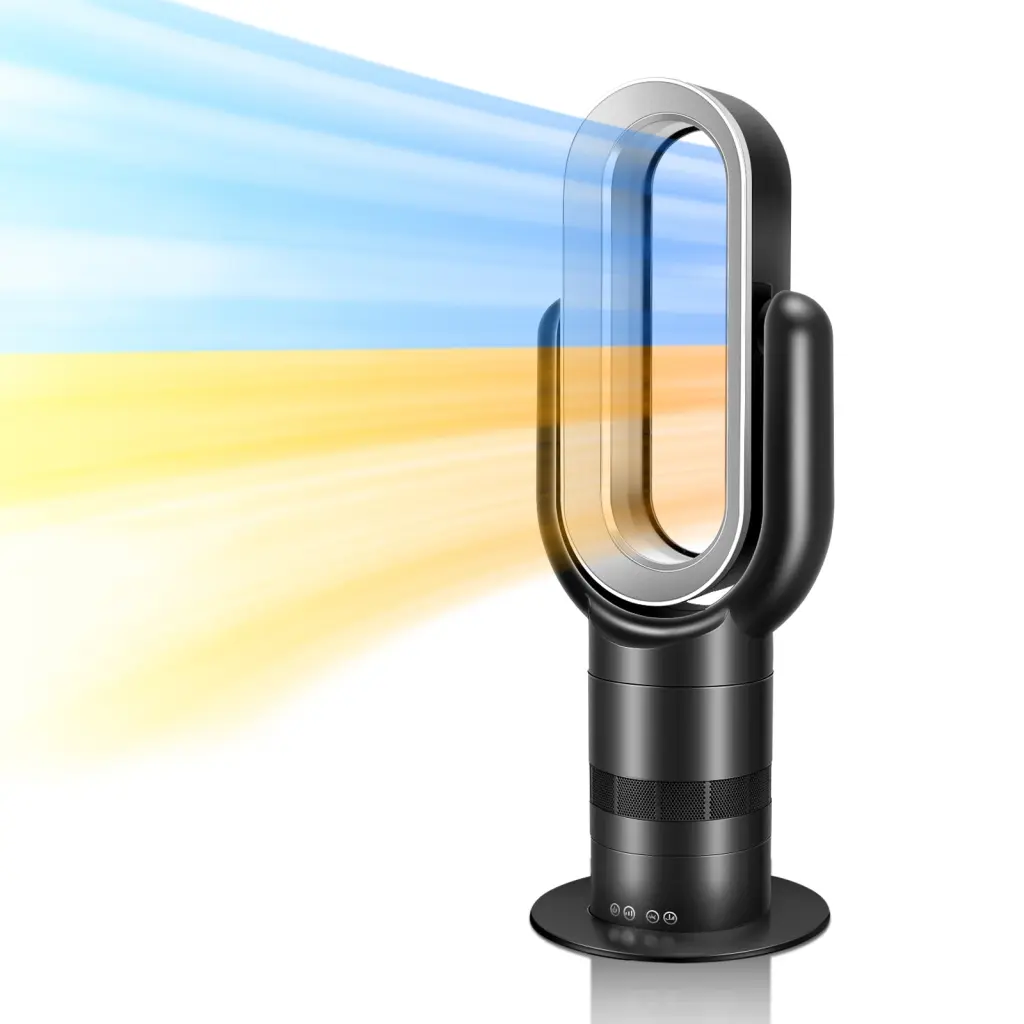 Healsmart 26 Inch Bladeless Tower Fan Heater and Cooling Function w1134dhs