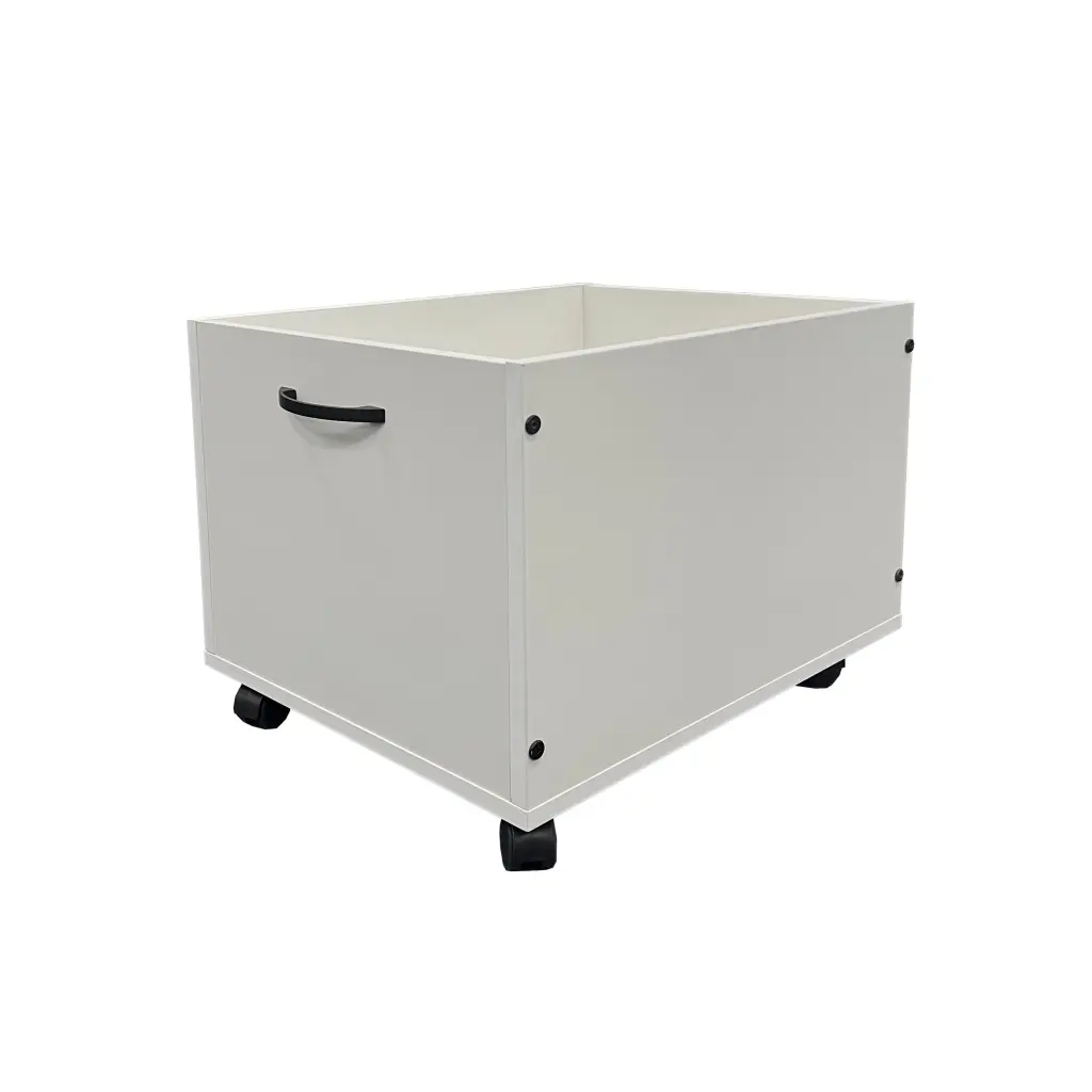 White Toy Box Wheels Set 2 Solid Timber MDF Bedroom Storage furniture max