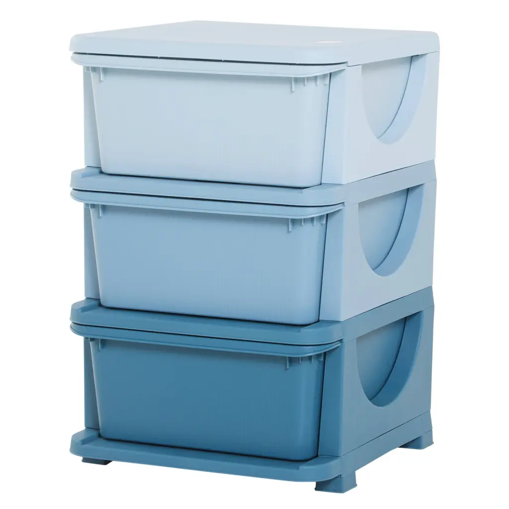 3 Tier Kids Storage Unit Dresser Tower Drawers Toy Organizer aosom business