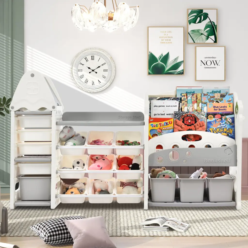 Kids Toy Storage Organizer 17 Bins And 5 Publicationshelves mrs