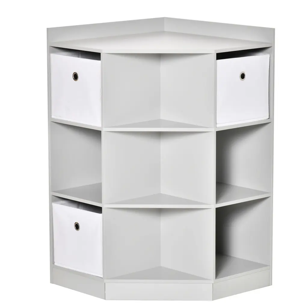 Homcom Kids Corner Cabinet Cubby Toy Storage Organizer Bedroom or Playroom aosom business